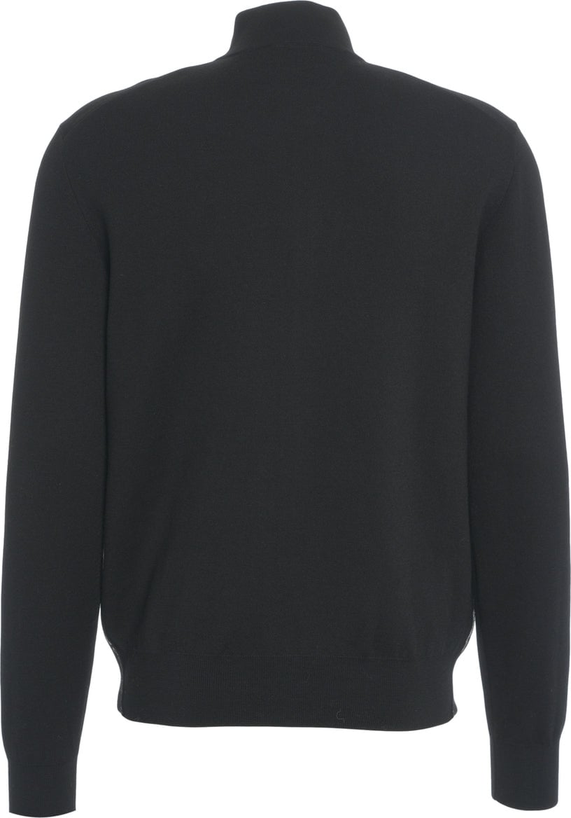 Paolo Pecora Knitted jacket with stand-up collar Zwart