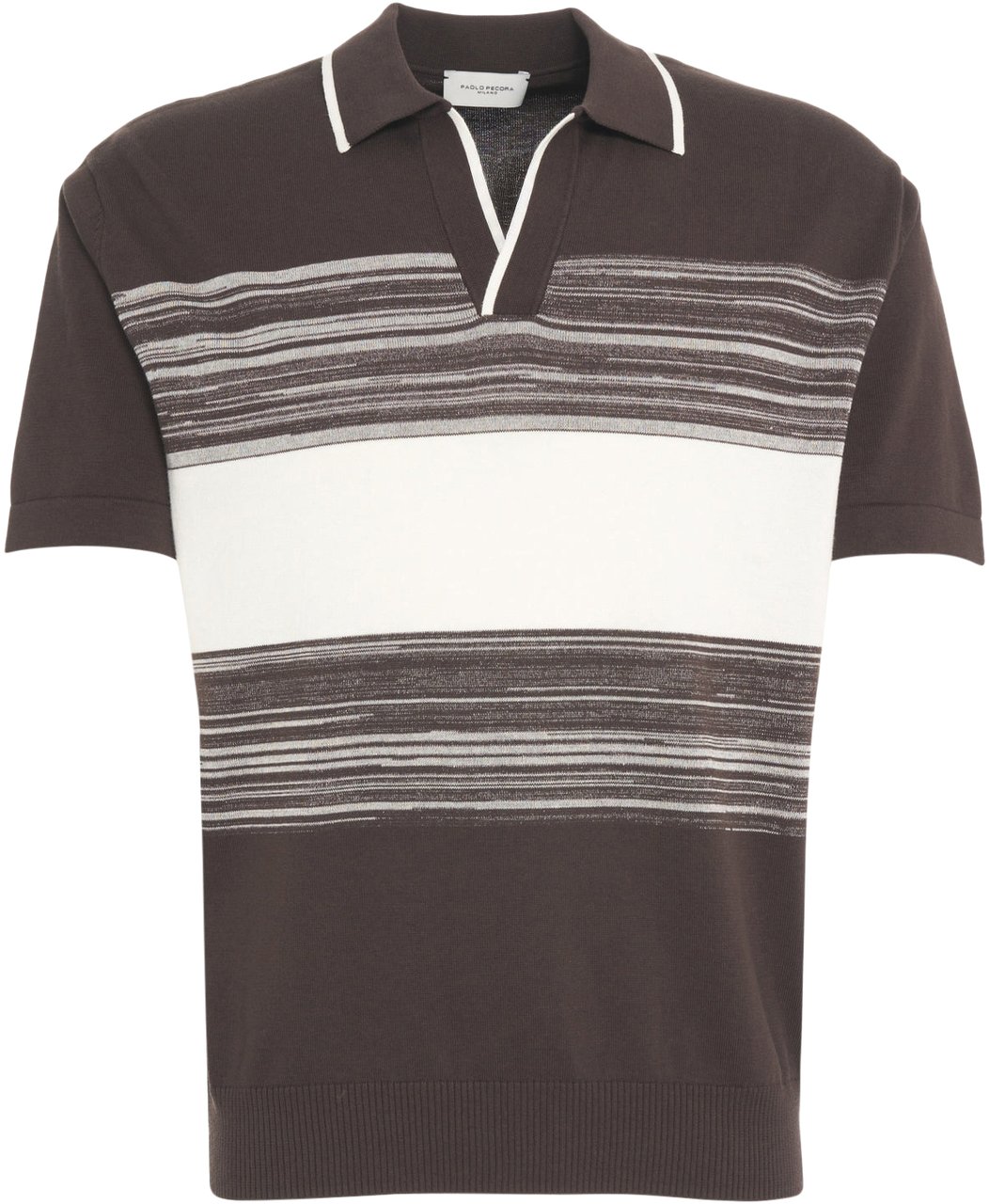 Paolo Pecora Knit polo shirt Bruin