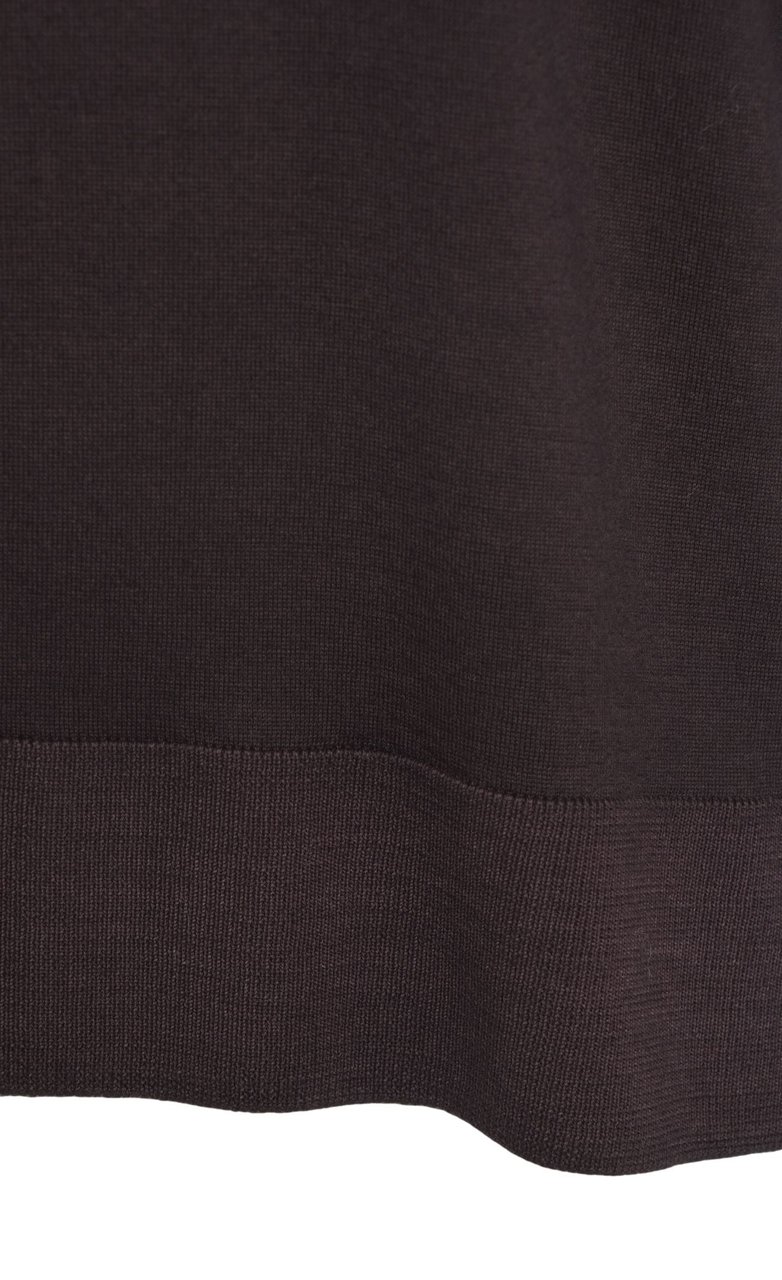 Paolo Pecora Pullover with stand-up collar Bruin