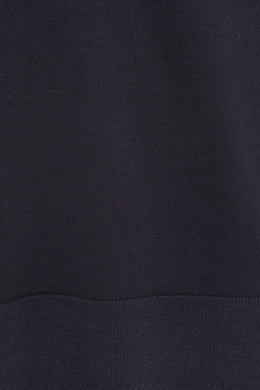 Paolo Pecora Pullover with stand-up collar Blauw