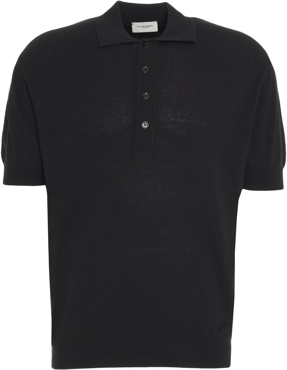 Paolo Pecora Knit polo shirt Zwart