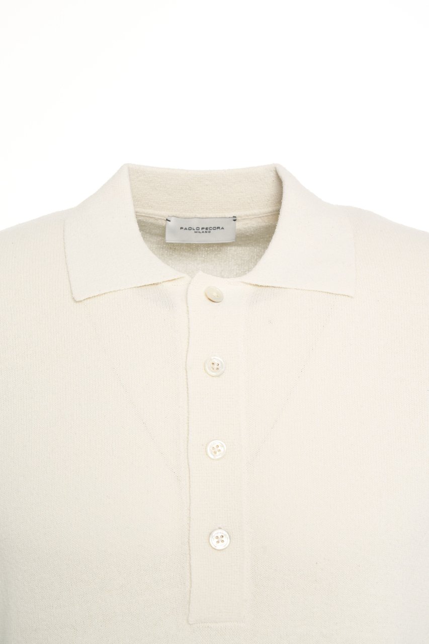 Paolo Pecora Knit polo shirt Beige