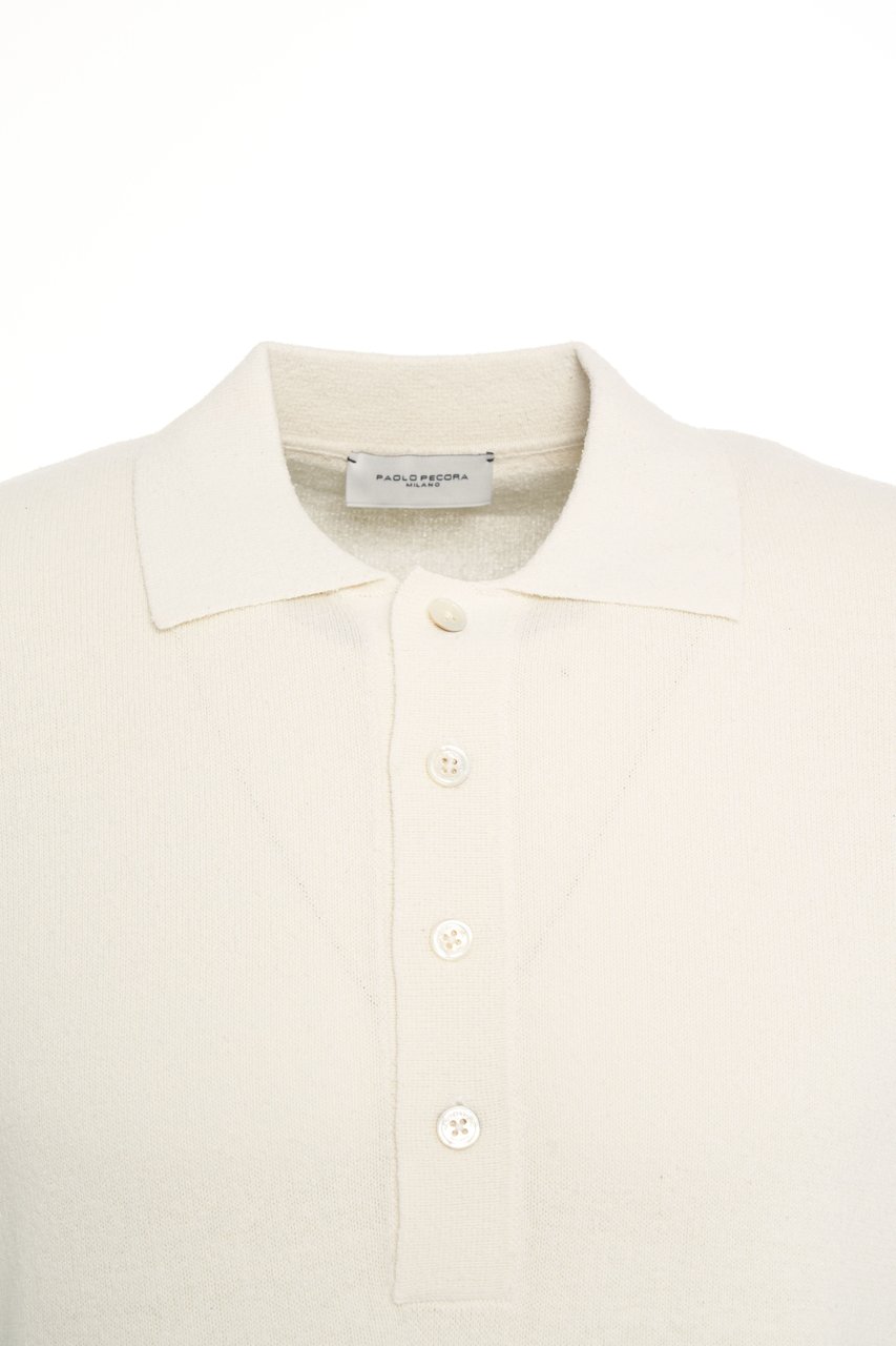 Paolo Pecora Knit polo shirt Beige