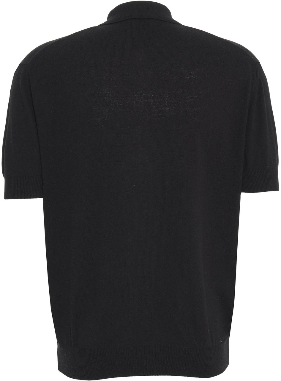 Paolo Pecora Knit polo shirt Zwart