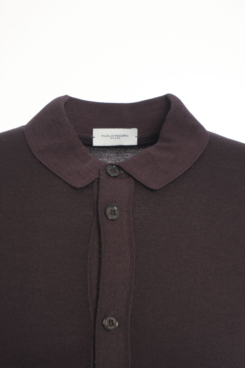 Paolo Pecora Knitted shirt Bruin
