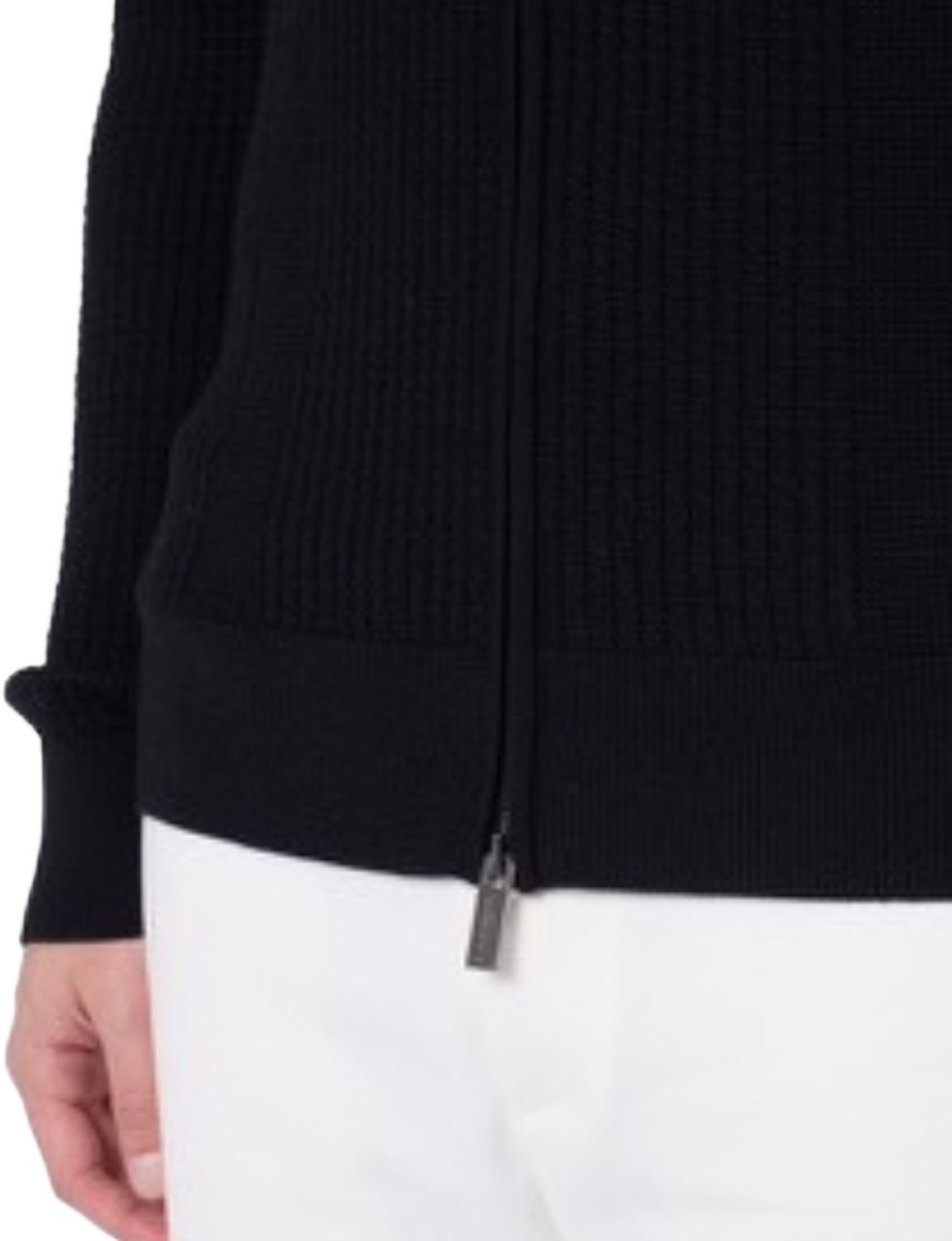 Paolo Pecora High-Neck Full-Zip Cardigan Zwart
