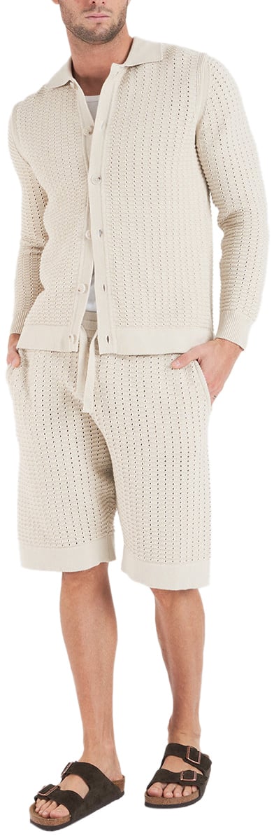 Paolo Pecora Open-knit cardigan Beige
