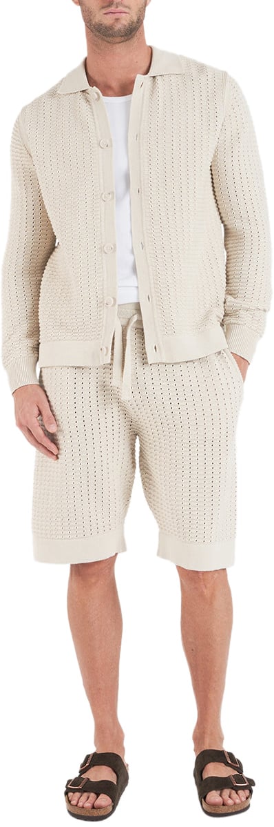 Paolo Pecora Open-knit cardigan Beige