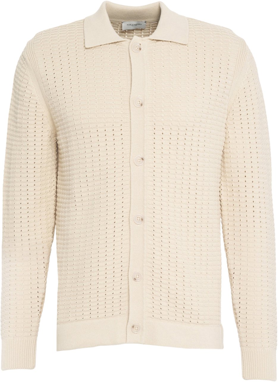 Paolo Pecora Open-knit cardigan Beige