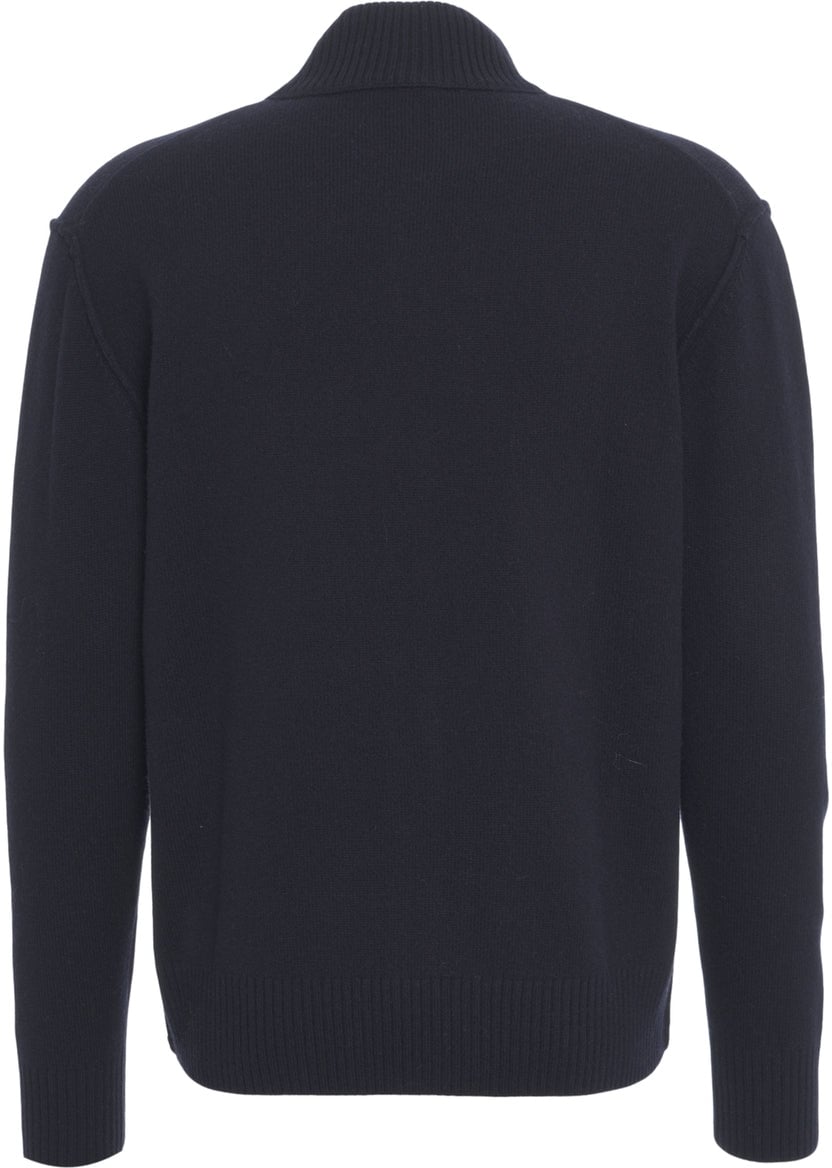 Paolo Pecora Cardigan with zipper Blauw