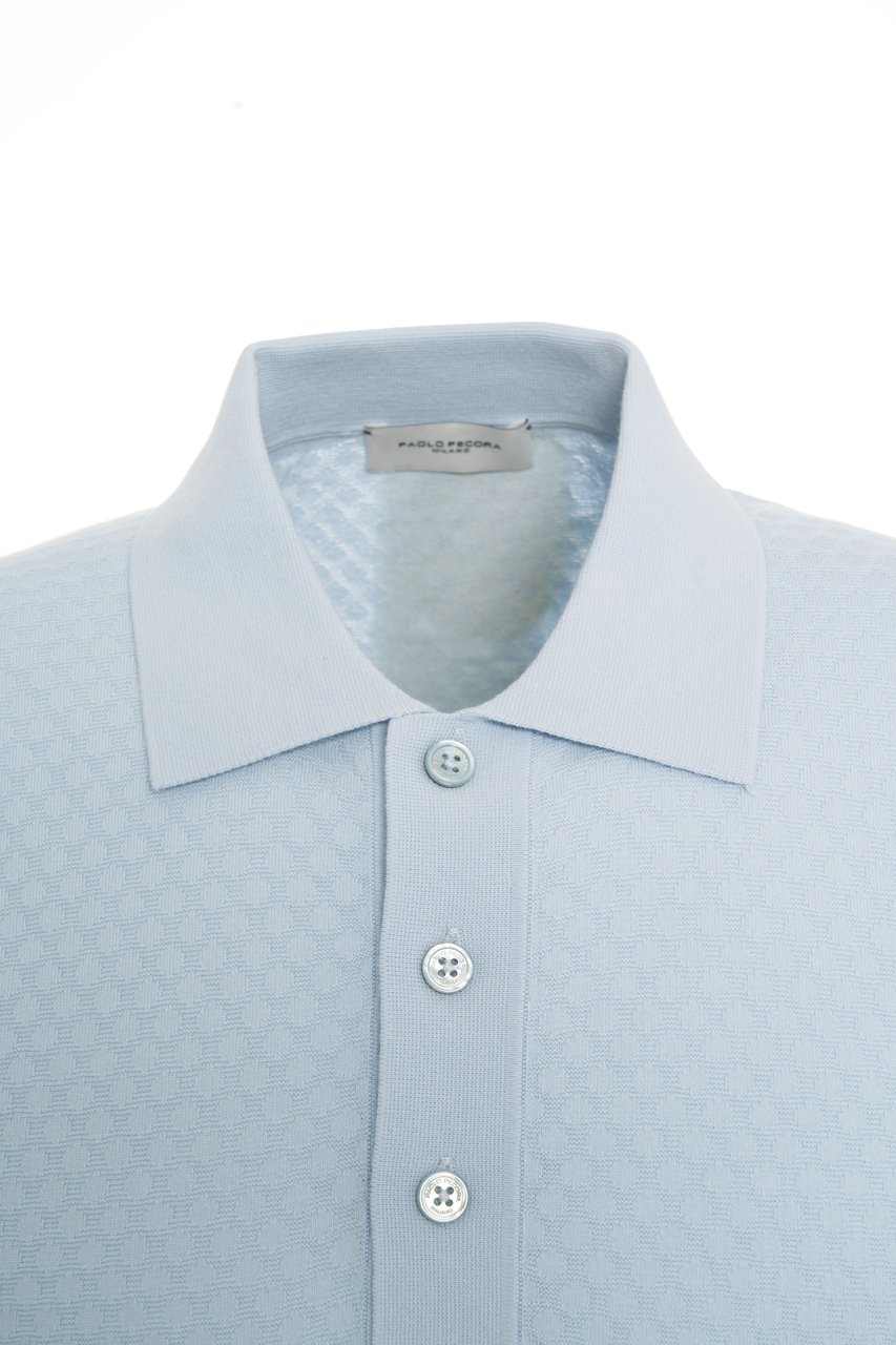 Paolo Pecora Cotton polo shirt Blauw