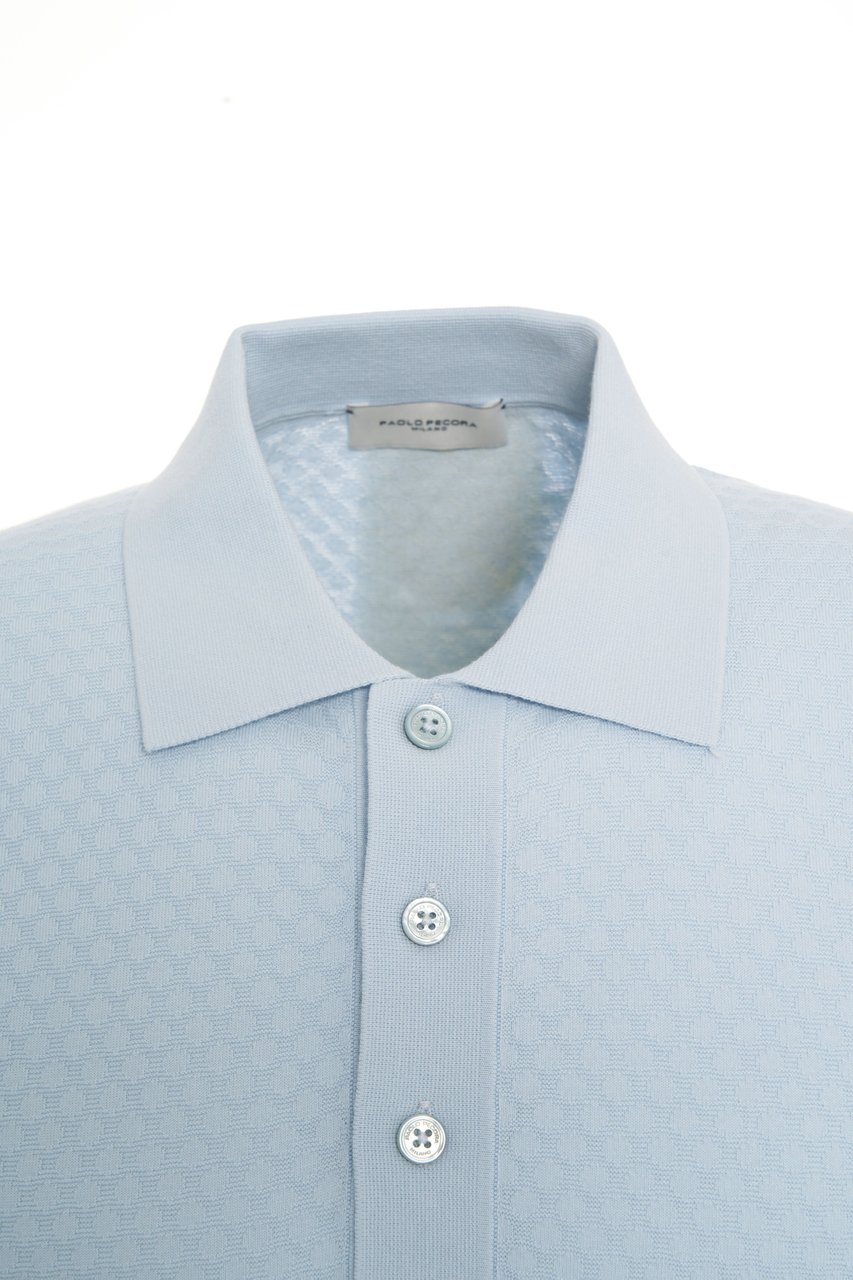 Paolo Pecora Cotton polo shirt Blauw