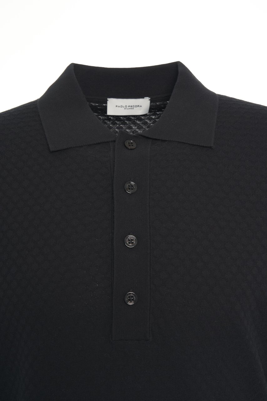 Paolo Pecora Cotton polo shirt Zwart
