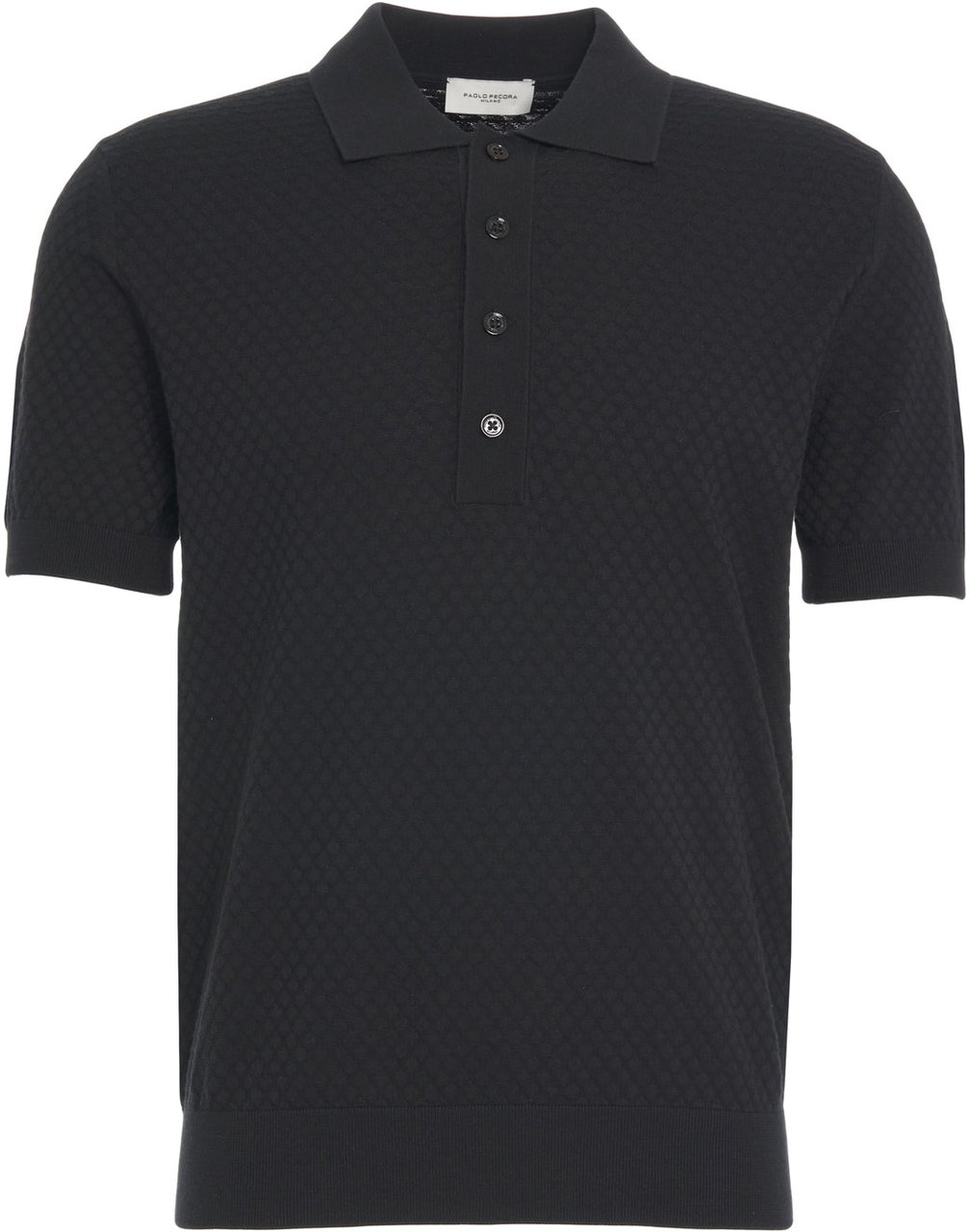 Paolo Pecora Cotton polo shirt Zwart