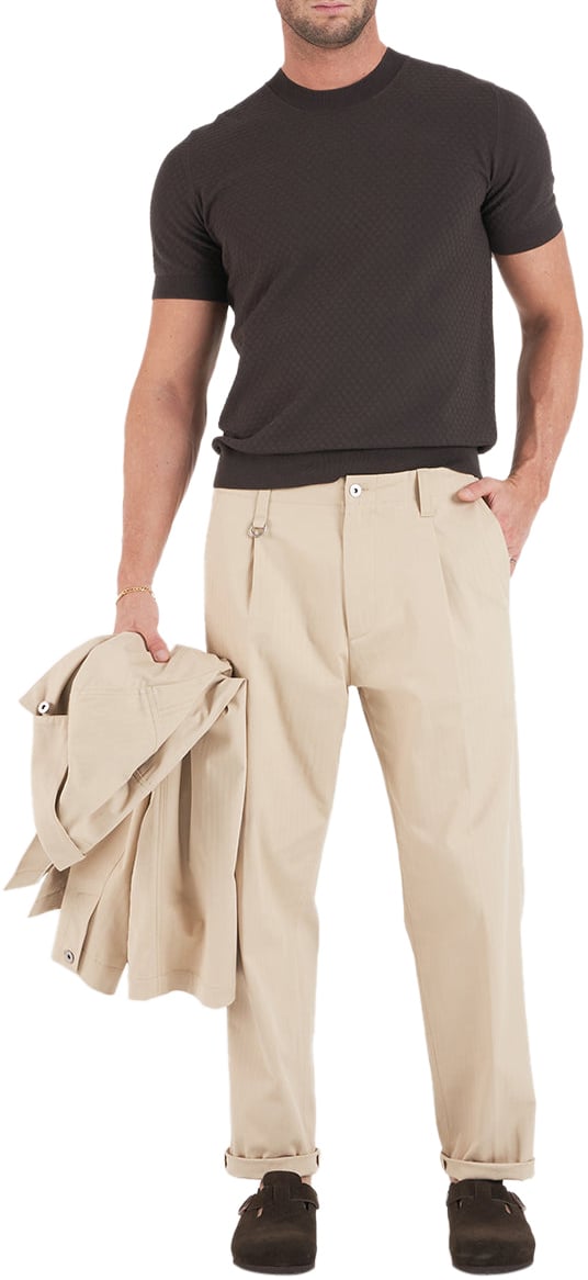 Paolo Pecora Knit t-shirt Bruin