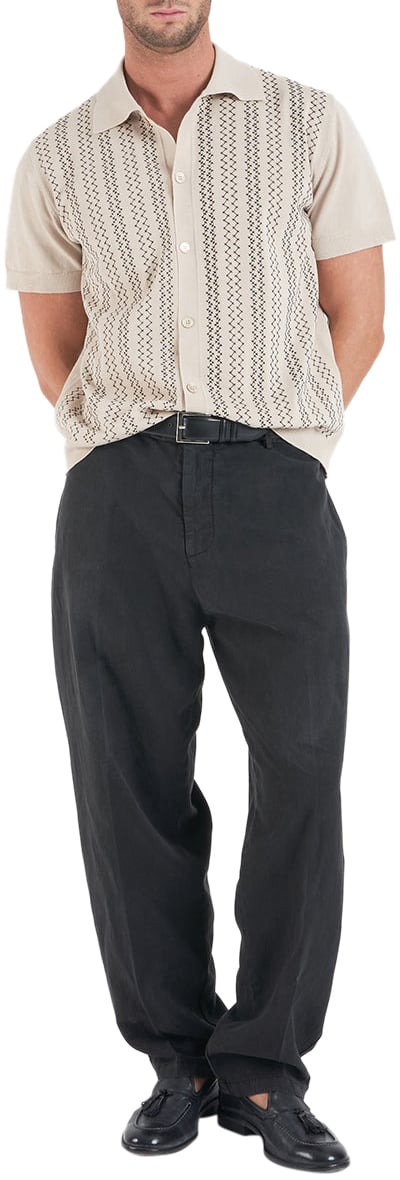 Paolo Pecora Knit polo with embroidery Beige