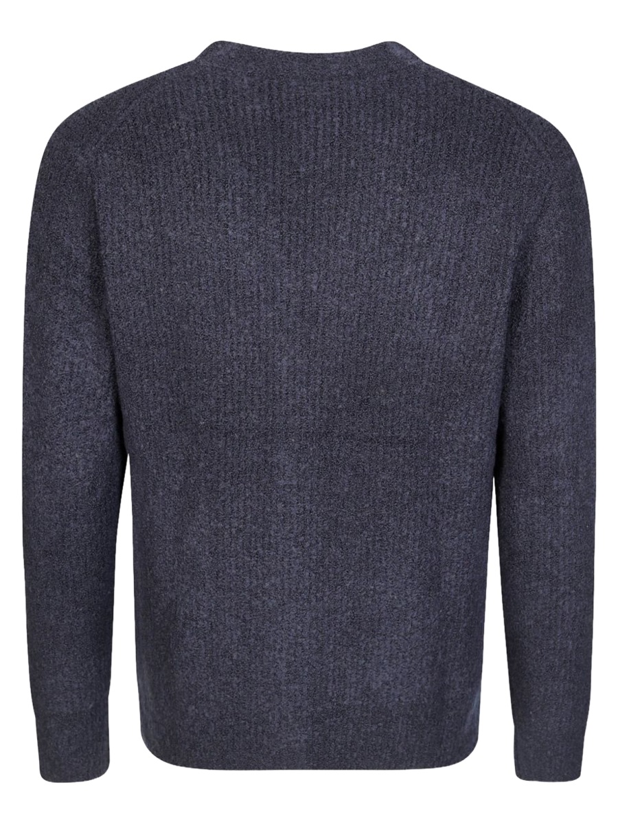 Paolo Pecora Multicolor V-Neck Wool-Blend Cardigan Zwart