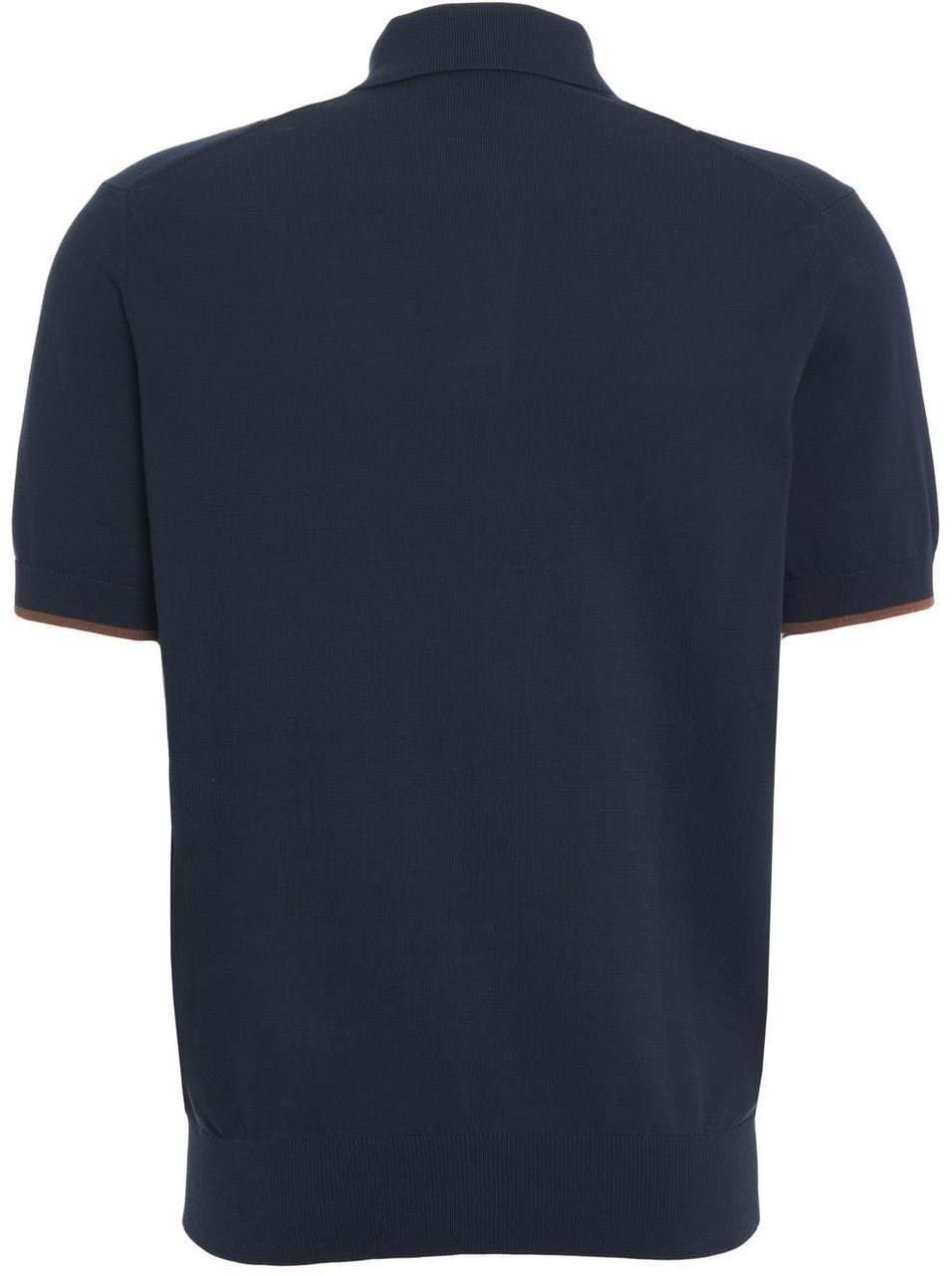 Paolo Pecora Knit polo shirt with argyle pattern Blauw