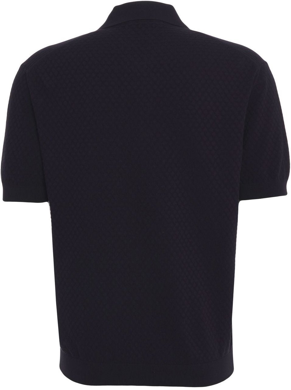 Paolo Pecora Cotton knit polo shirt Blauw