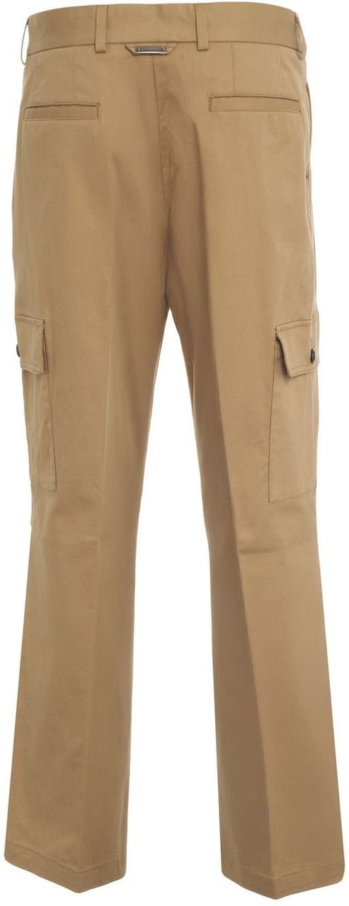 Paolo Pecora Cotton blend cargo pants Beige