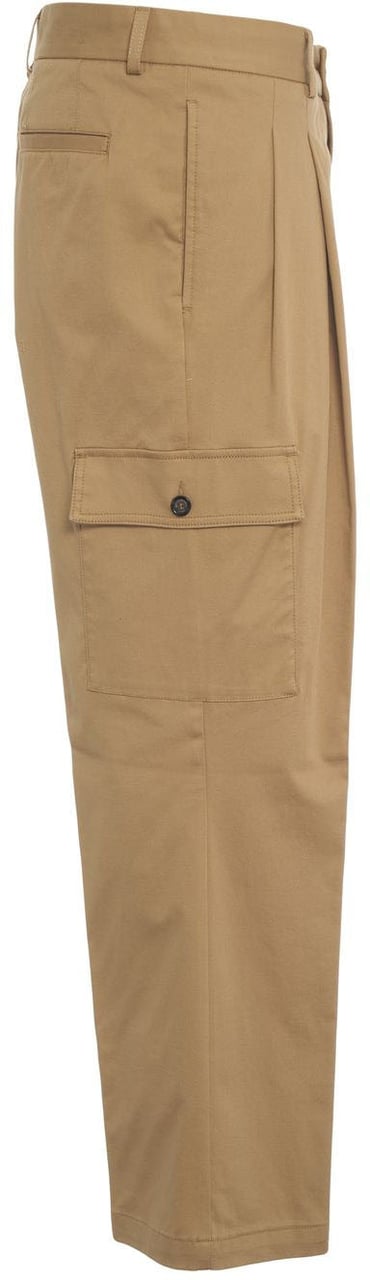 Paolo Pecora Cotton blend cargo pants Beige