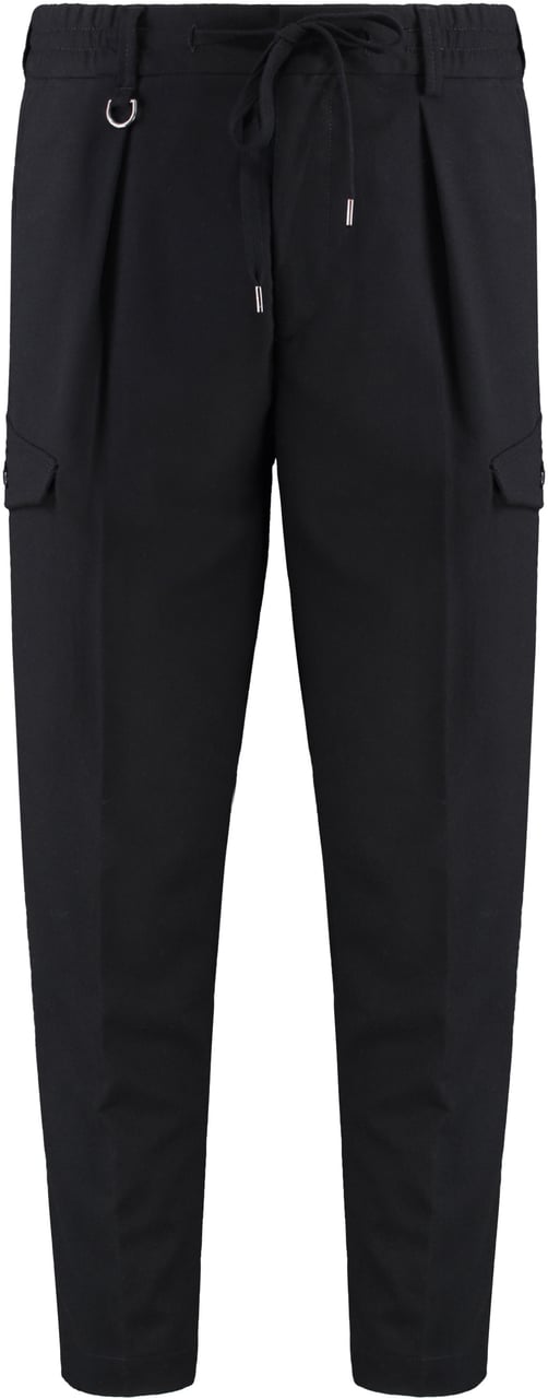 Paolo Pecora Viscose blend trousers Zwart