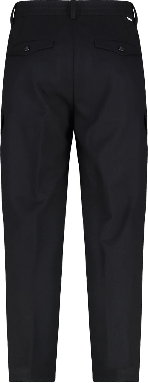 Paolo Pecora Viscose blend trousers Zwart
