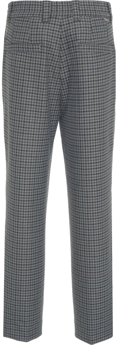 Paolo Pecora Chino pants with check pattern Grijs
