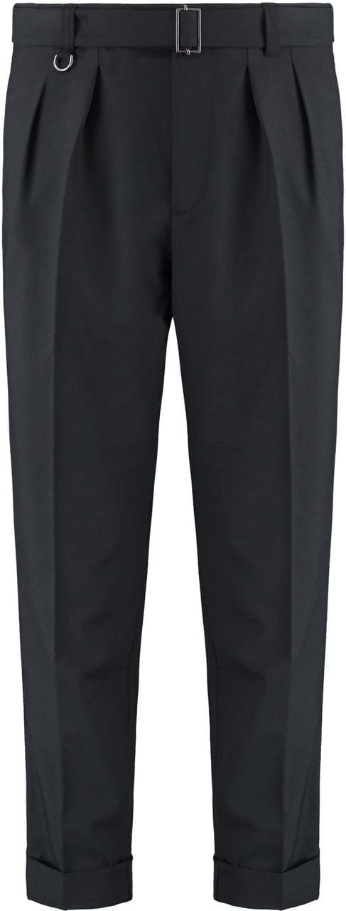 Paolo Pecora Wool blend trousers Zwart