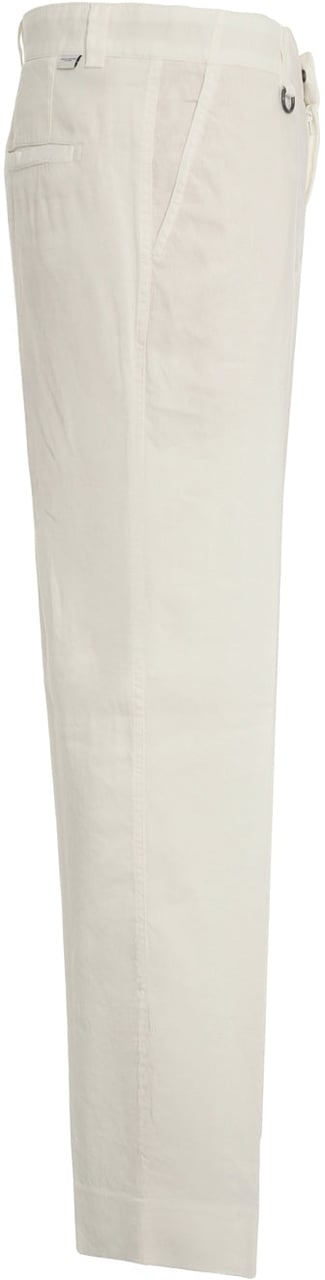 Paolo Pecora Linen blend chino pants Wit