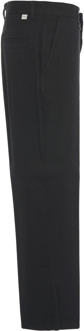 Paolo Pecora Linen blend chino pants Zwart