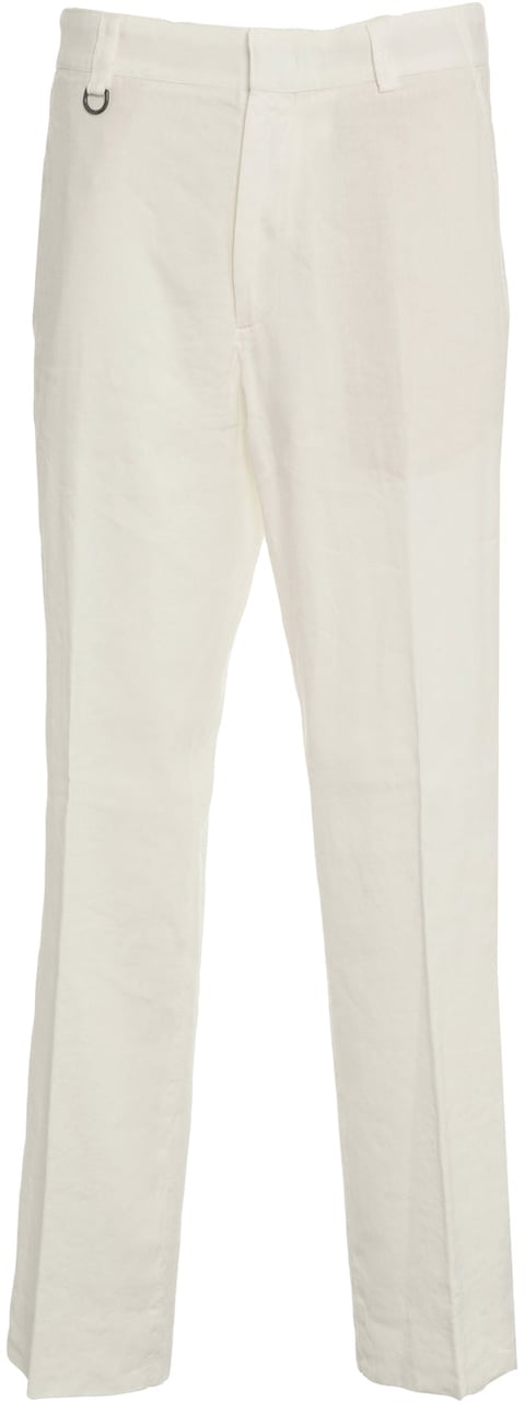Paolo Pecora Linen blend chino pants Wit