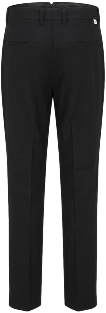 Paolo Pecora Linen blend chino pants Zwart