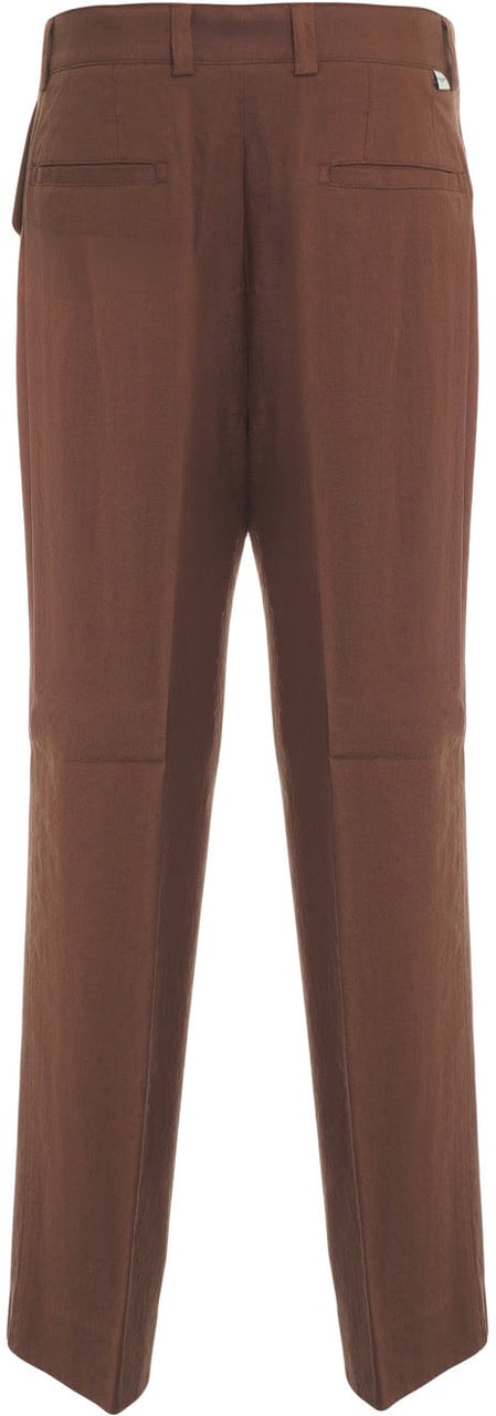 Paolo Pecora Linen blend chino pants Bruin
