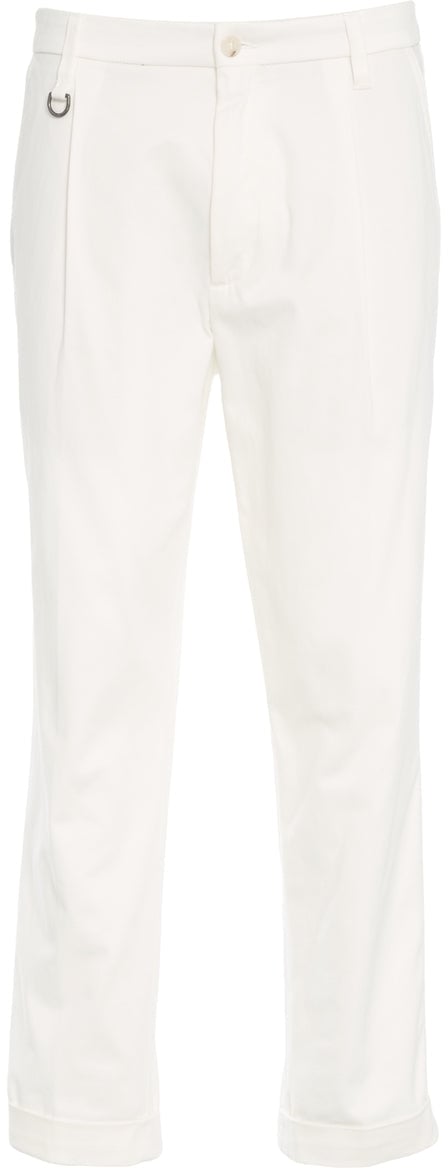 Paolo Pecora Chino pants with pleats Wit