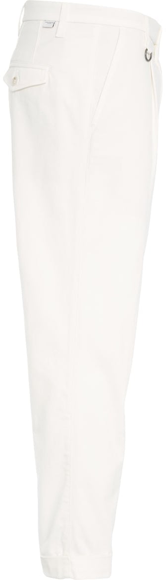 Paolo Pecora Chino pants with pleats Wit