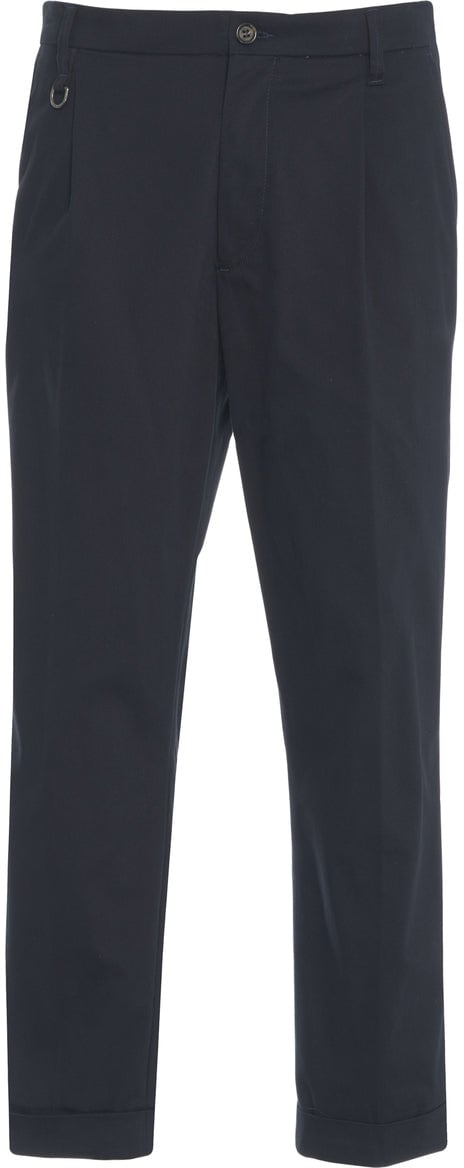 Paolo Pecora Chino pants with pleats Blauw