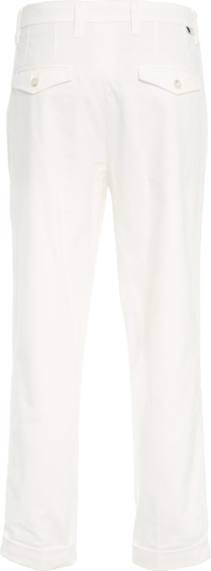 Paolo Pecora Chino pants with pleats Wit