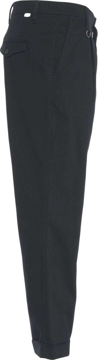 Paolo Pecora Chino pants with pleats Zwart