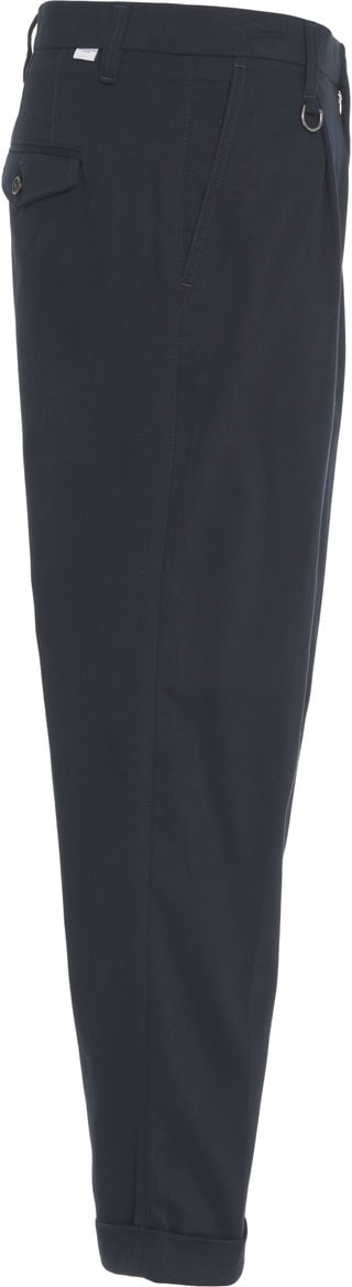 Paolo Pecora Chino pants with pleats Blauw