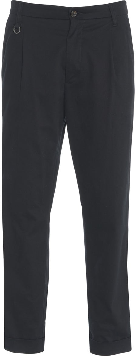 Paolo Pecora Chino pants with pleats Zwart