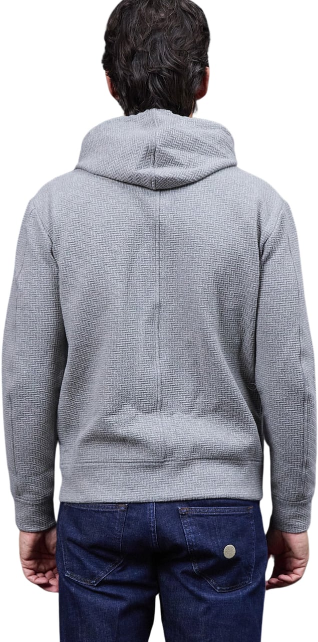 Paolo Pecora Fine Wool Zip-Up Hoodie Grijs