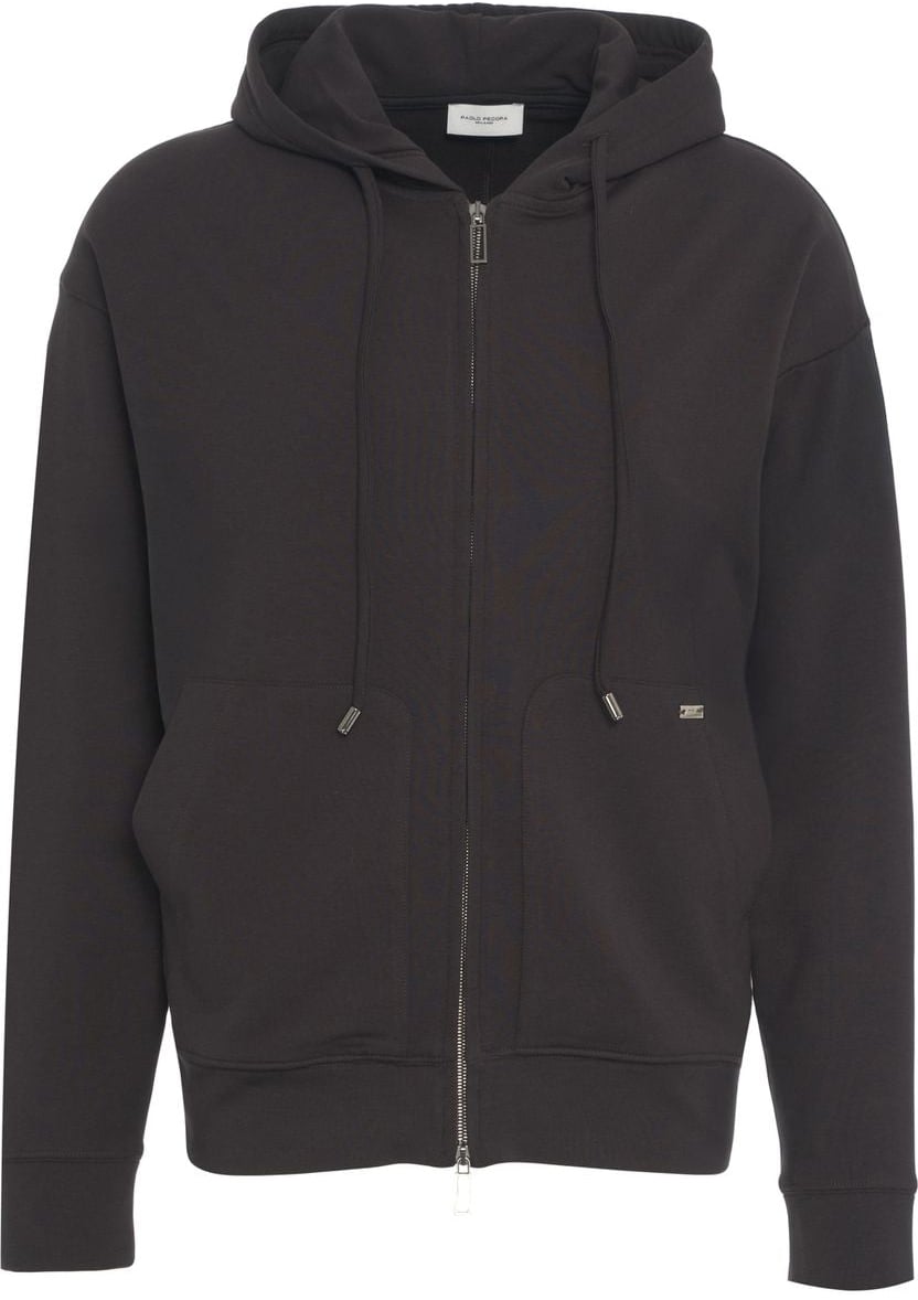 Paolo Pecora Hoodie with zipper Bruin