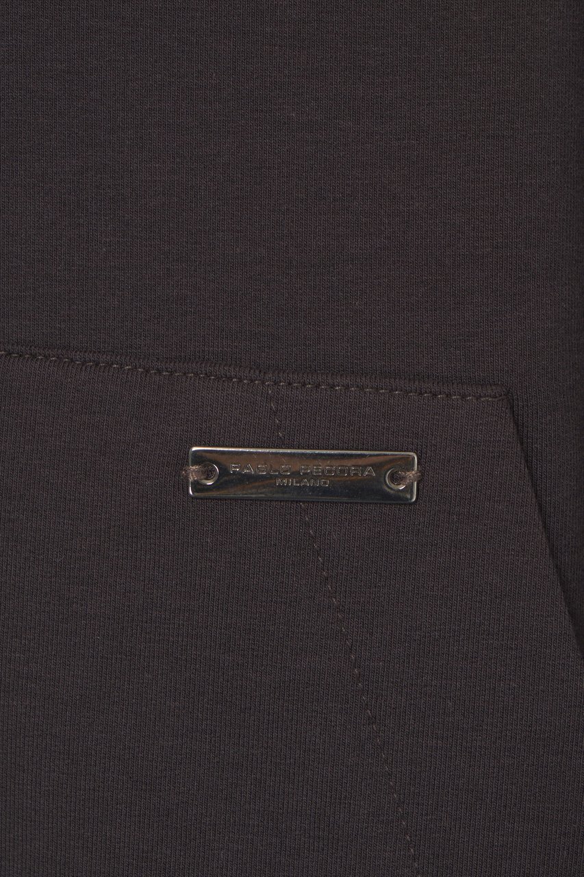 Paolo Pecora Hoodie with zipper Bruin