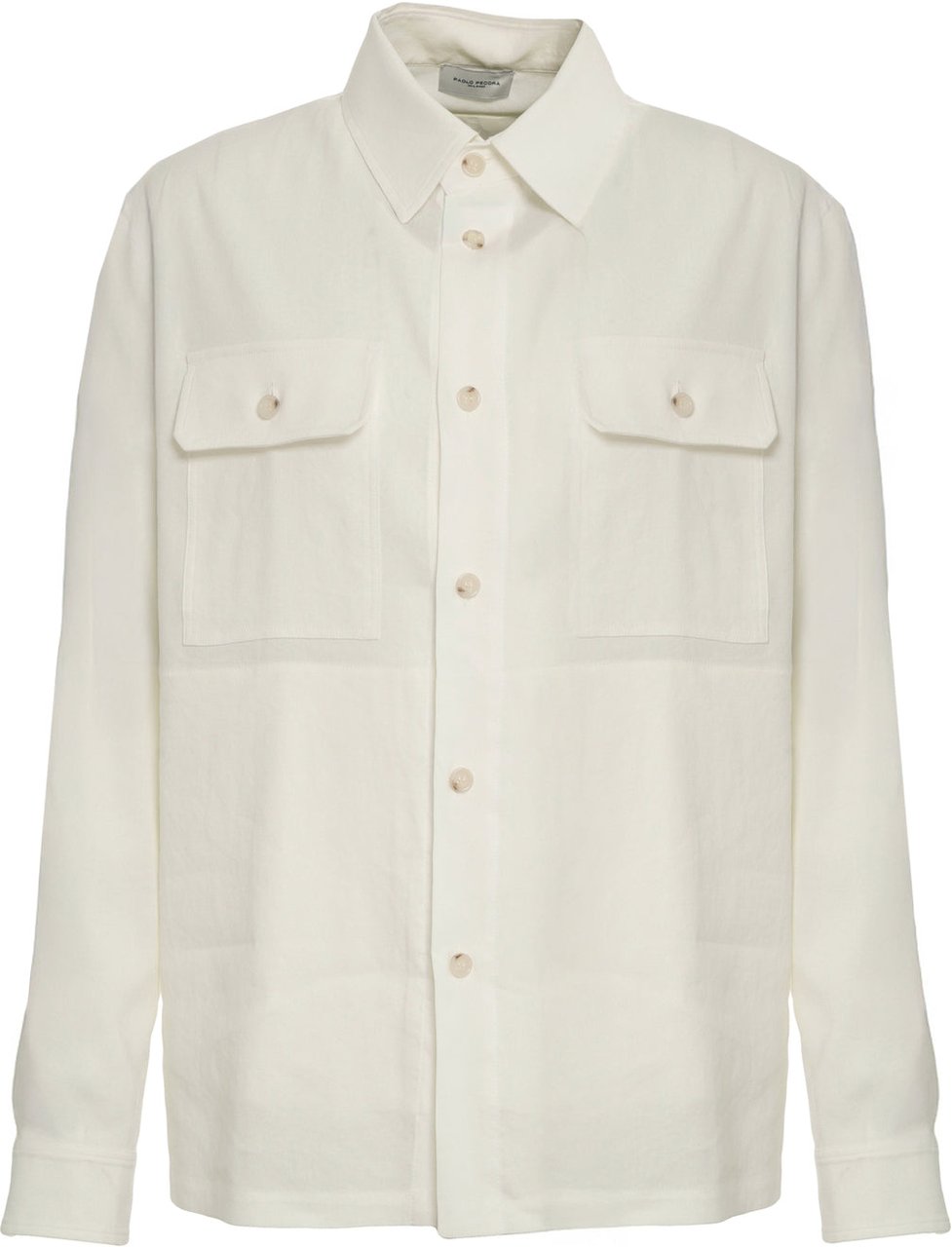 Paolo Pecora Linen blend shirt Wit