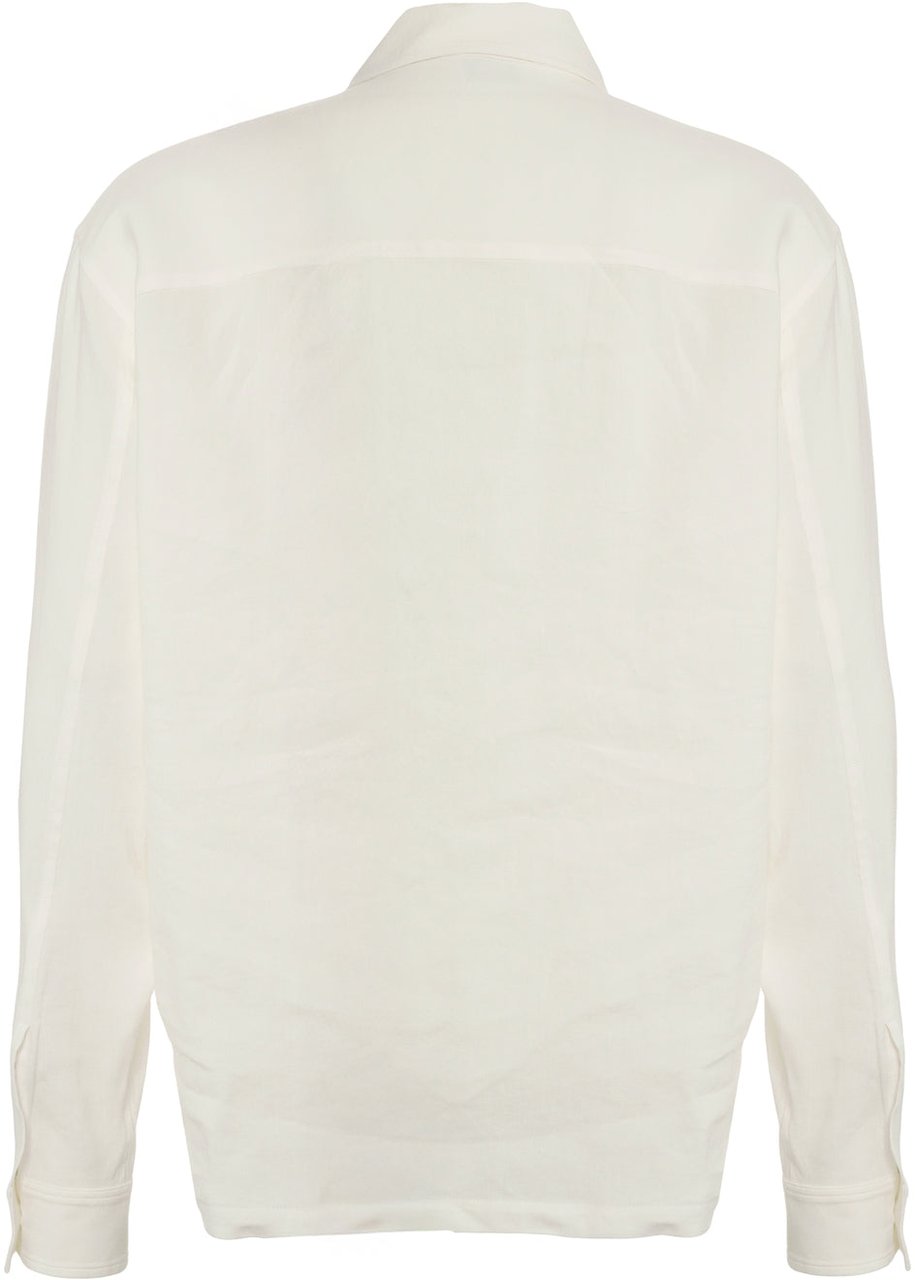 Paolo Pecora Linen blend shirt Wit
