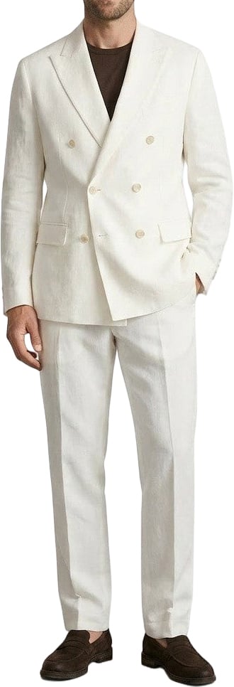 Paolo Pecora Linen blend blazer Wit
