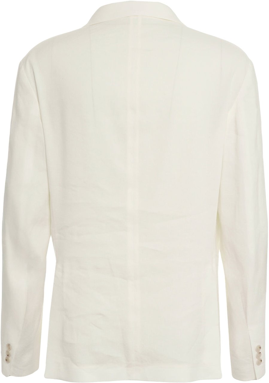 Paolo Pecora Linen blend blazer Wit