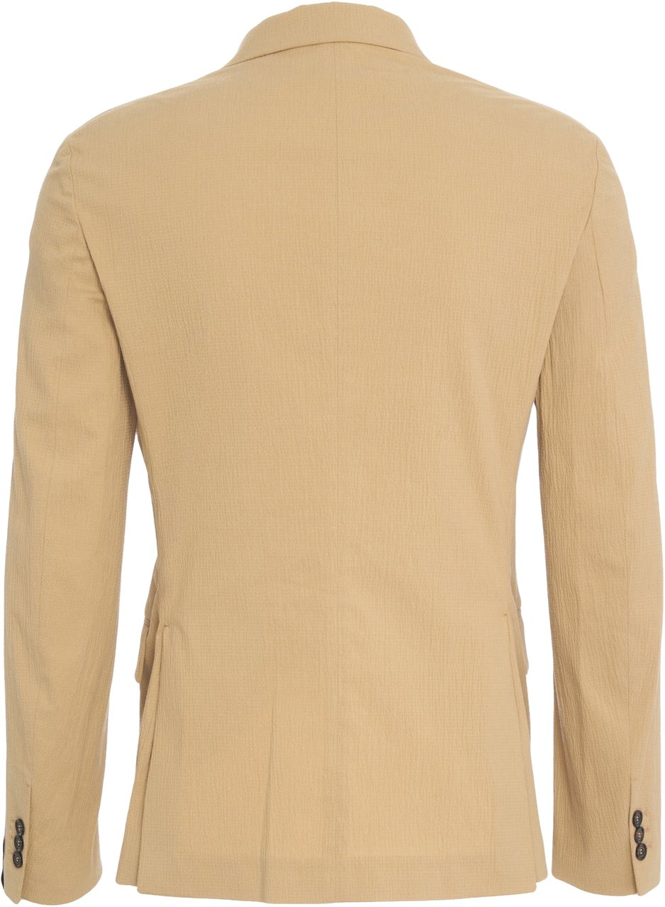 Paolo Pecora Seersucker double-breasted blazer Bruin