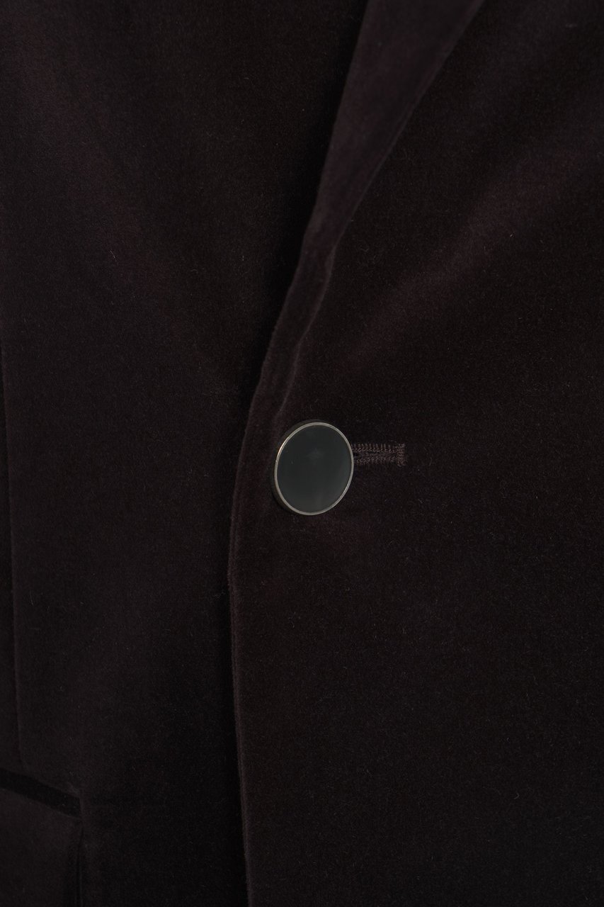 Paolo Pecora Velvet double-breasted blazer Bruin